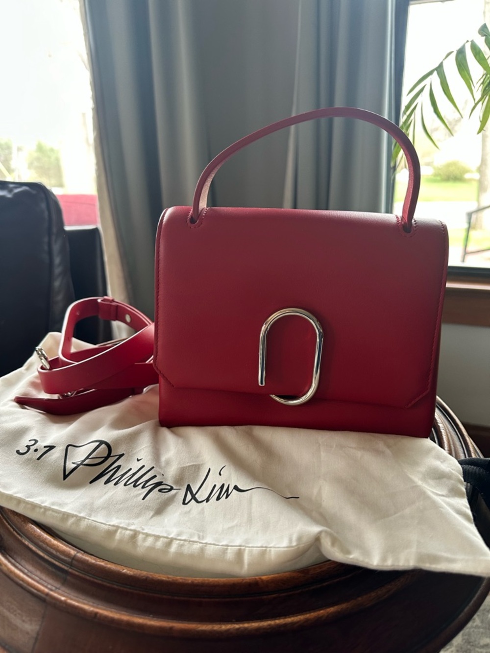 3.1 Phillip Lim Red Alix Medium Leather Top-Handle Satchel